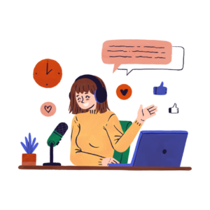 Modern and colorful style of caricatures created by AI